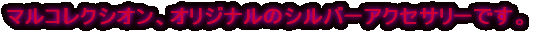 �}���R���N�V�I���A�I���W�i���̃V���o�[�A�N�Z�T���[�ł��B